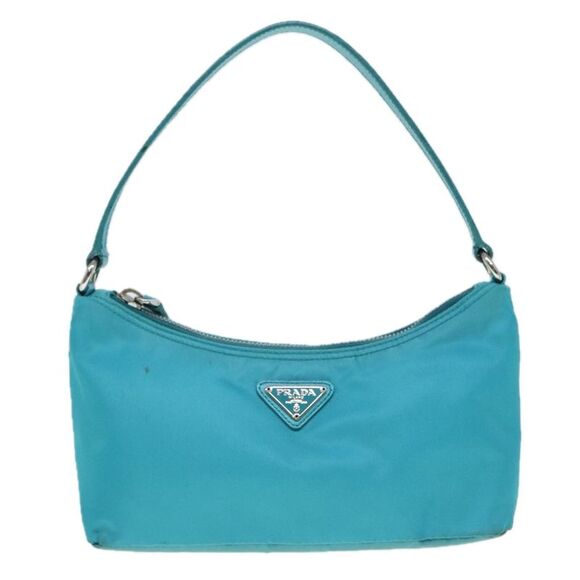 Prada Re-Nylon Blue Canvas Clutch Bag (Pre-Owned) - Picture 1 of 16